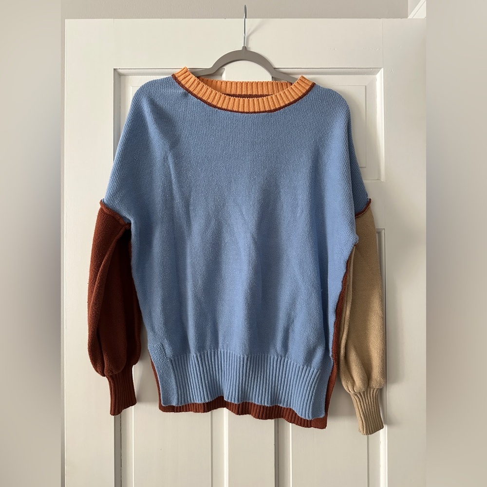 BDG Charlie Colorblock Long Sleeve Pullover Sweater